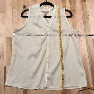 Banana Republic Factory Ivory Sleeveless Blouse